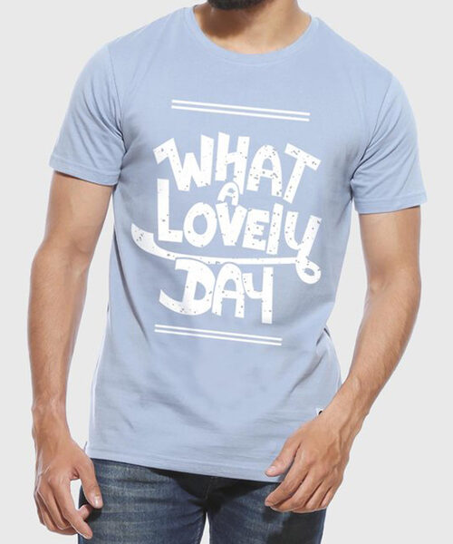 What a Lovely Day - Men's Funny Yale Blue T-Shirt
