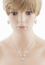 Bridal Wedding Crystal Rhinestone Pearl Fashion Jewelry Set - Image 2