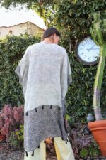 Tropical Leaves Draped Sleeve Kimono - Image 2