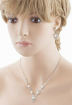 Bridal Wedding Crystal Rhinestone Pearl Fashion Jewelry Set - Image 3