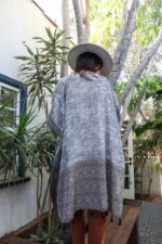 Tropical Leaves Draped Sleeve Kimono - Image 6