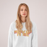 Womens NYC Retro 70's Crewneck Sweatshirt - Image 5