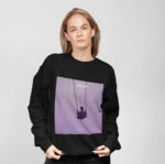 Womens Purple Logo Sweatshirt - Image 3