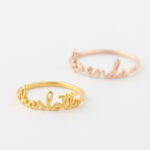 Stackable Name Ring, Stackable Mother Rings, Minimalist Ring, Mom Ring - Image 3