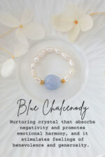 Elastic Rings with Natural Crystals & Freshwater Pearls - Image 4