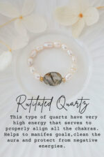 Elastic Rings with Natural Crystals & Freshwater Pearls - Image 5