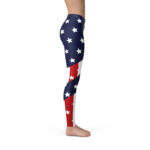 Womens American Flag Leggings - Image 2