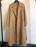 Women's Long Water Ripple Double-Sided Wool Coat – Elegant & Versatile - Image 2