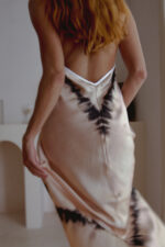 Altair Silk Halter Dress in Shibori - Image 3