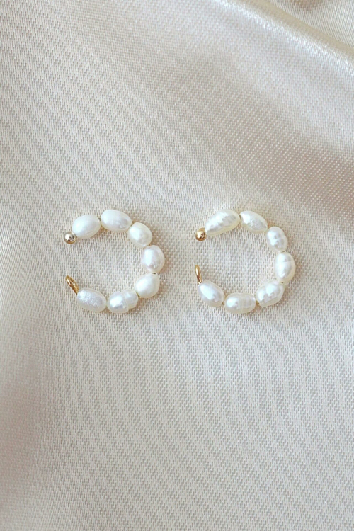 data-311.jpg 18 Karats Freshwater Pearl Ear Cuffs (Pair) - Image 1