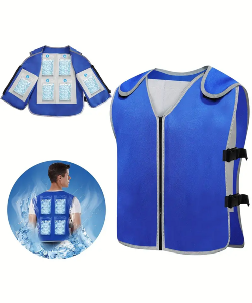 Cooling Safety Vest with 20Pcs Ice Packs