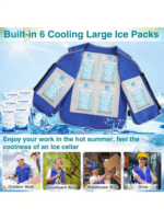Cooling Safety Vest with 20Pcs Ice Packs - Image 2