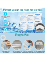 Cooling Safety Vest with 20Pcs Ice Packs - Image 4