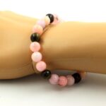 Pink Opal + Multicolor Tiger's Eye Bracelet 8 mm Beads. - Image 2