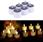 6PCS Waterproof Smokeless Solar Candles Lights Flame Light - Image 3