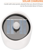 6PCS Waterproof Smokeless Solar Candles Lights Flame Light - Image 5