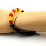 Agate + Yellow Agate + Red Agate Bracelet 8 mm Beads. - Image 2