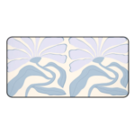 Purple Abstract Floral Desk Mat - Image 2