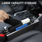 Car Seat Side Organizer with Charger Cable Car Seat Gap Storage Box - Image 4