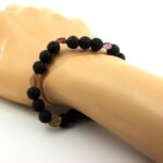 Auralite from Canada + Lava Bracelet 8 mm Beads. - Image 2