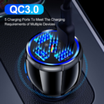 15W Quick Charge 5USB QC3.0 Car Charger - Image 3