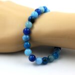 Blue Chalcedony + Aquamarine + Blue Banded Agate + Apatite Bracelet - Image 2