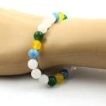 Moonstone + Yellow Agate + Green Agate + Blue Chalcedony Bracelet - Image 2