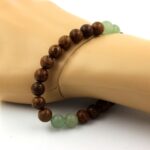 Aventurine + Wood Bracelet 8 mm Beads. - Image 2