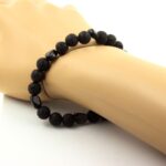 Hypersthene from Egypt + Lava Bracelet 8 mm Bead - Image 2