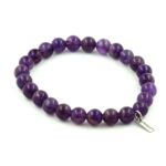Amethyst Bracelet 8 mm Beads.