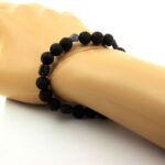 Cordierite Iolite from Madagascar + Lava Bracelet 8 mm Beads. - Image 2