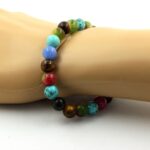 Tiger's Eye+Multicolored+Watermelon Tourmaline+Turquoise Bracelet - Image 2
