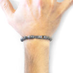 Grey Jasper Nachi Silver and Stone Beaded Bracelet - Image 2