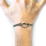 Khaki Green Montrose Silver and Rope Bracelet - Image 2