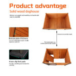 45"Dog House Outdoor and indoor wooden kennel - Image 3