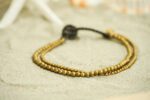 Golden Double Strand Boho Brass Bracelet, Hippie Bracelet - Image 2