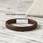 Personalized Leather Bracelet With Hidden Message, Boyfriend Gifts - Image 6