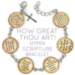 How Great Thou Art Hymn & Scripture Glass Charm Bracelet – Stainless - Image 2