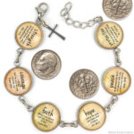 How Great Thou Art Hymn & Scripture Glass Charm Bracelet – Stainless - Image 5