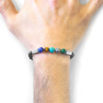 Multicoloured Multi-Gem Hukou Silver and Stone Bracelet - Image 2