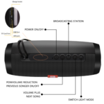 Wireless Portable Bluetooth Stereo Speaker with LED Light - Image 4