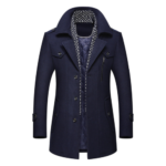 Winter Scarf Detachable Scarf Jackets Men's Wool Coats - Image 3