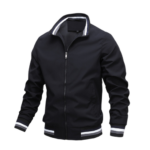 Men's Bomber Jacket Autumn Mens Casual Slim Fit Windproof Jacket - Image 4