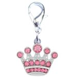 Crystal Crown Dog Cat Charm Silver