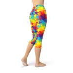 Womens Rainbow Houndstooth Capri Leggings - Image 3