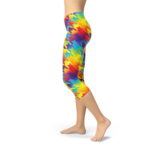 Womens Rainbow Houndstooth Capri Leggings - Image 4