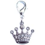 Crystal Crown Dog Cat Charm Silver - Image 2