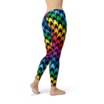 Womens Cat Houndstooth Leggings - Image 3