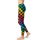 Womens Cat Houndstooth Leggings - Image 4