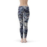 Womens Music Blue Leggings - Image 4